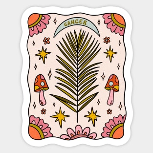 Cancer Zodiac Leaf Sticker